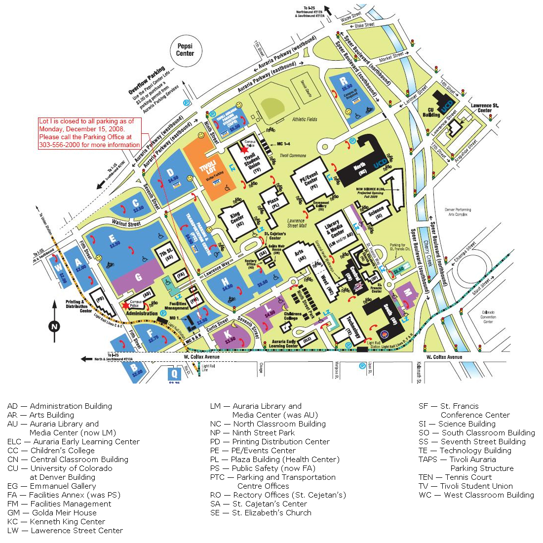 Campus Locations - Metropolitan State College of Denver - Acalog ACMS™